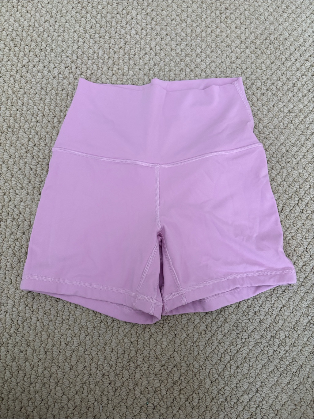 Lululemon Athletica High-Waist Lilac Biker Shorts